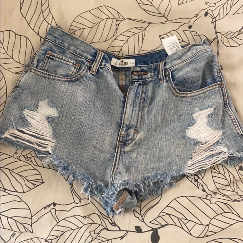 High waist denim shorts